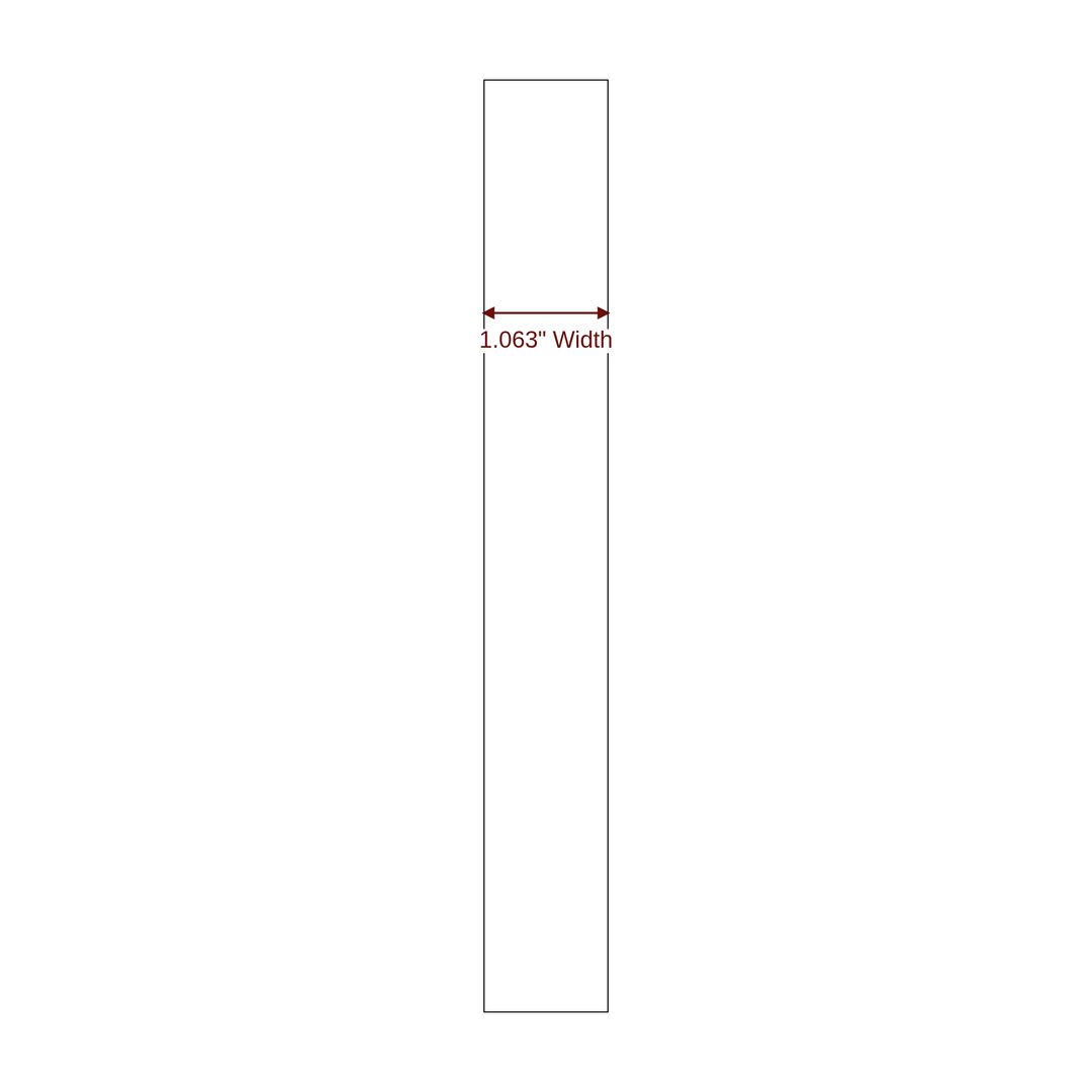 1.063" Width Continuous Roll for Epson ColorWorks & Primera Printers; 1.063" Width Continuous Label Diagram