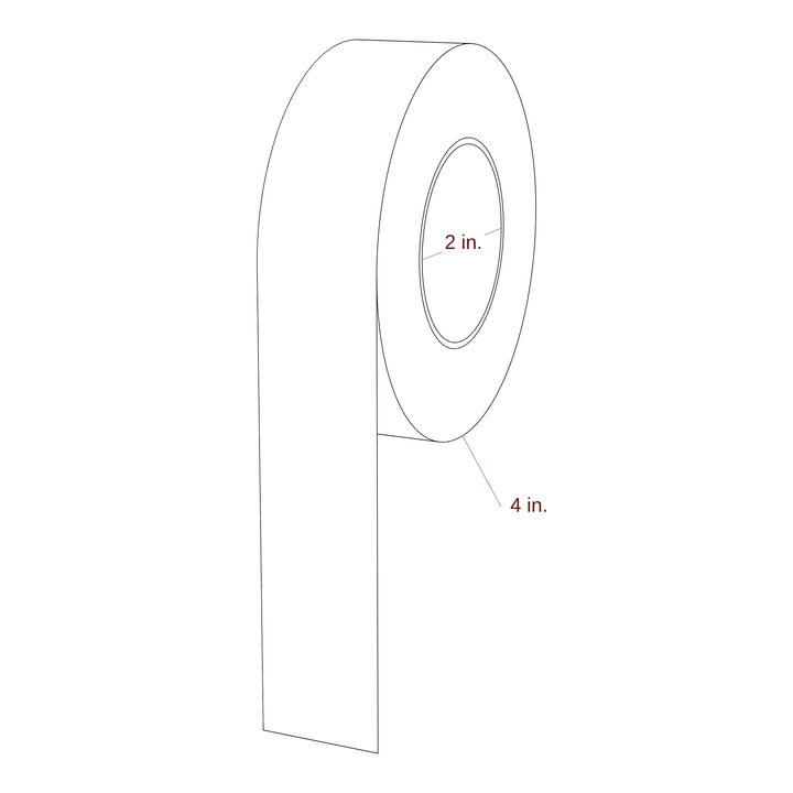 1.25" Width Continuous Roll for Epson ColorWorks & Primera Printers; 1.25" Width Continuous Label Diagram