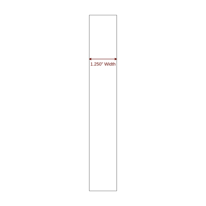1.25" Width Continuous Inkjet Label Rolls | Fits Epson ColorWorks & Primera - Label Diagram