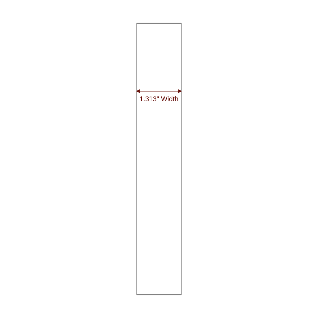 1.313" Width Continuous Roll for Epson ColorWorks & Primera Printers; 1.313" Width Continuous Label Diagram