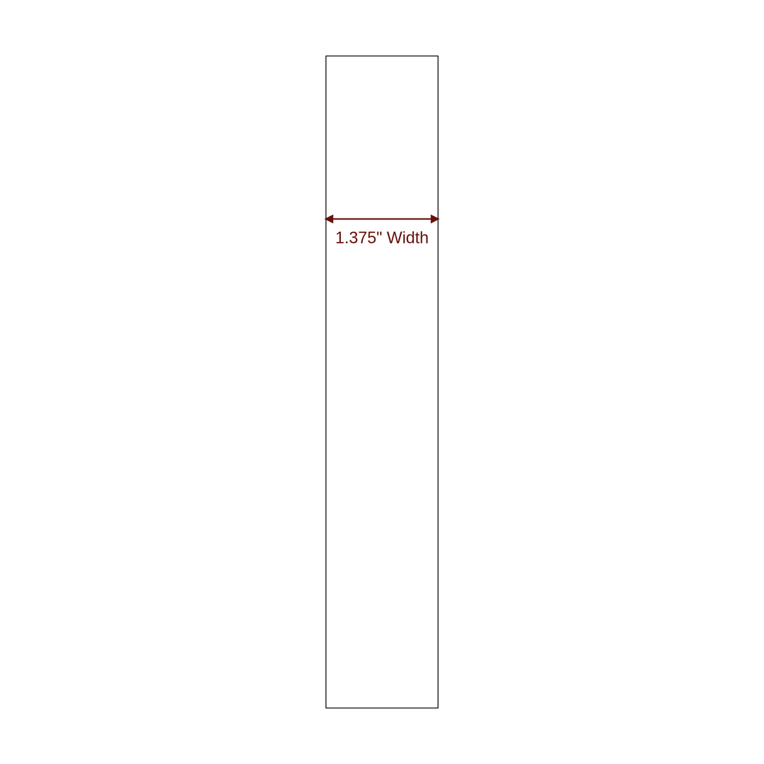 1.375" Width Continuous Roll for Epson ColorWorks & Primera Printers; 1.375" Width Continuous Label Diagram