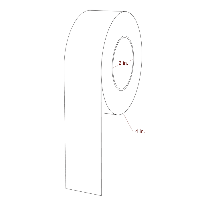 1.5" Width Continuous Roll for Epson ColorWorks & Primera Printers; 1.5" Width Continuous Label Diagram