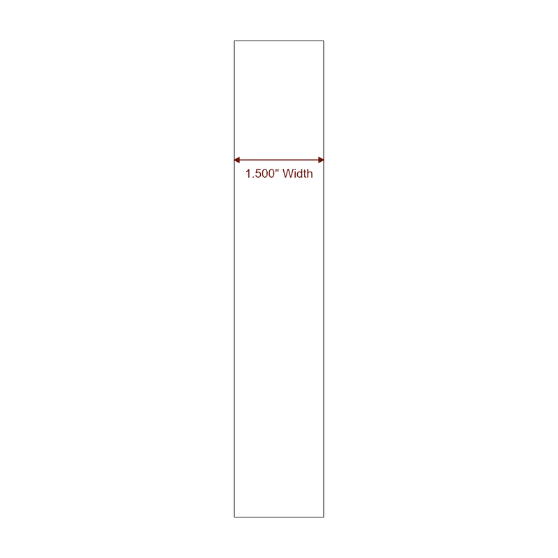 1.5" Width Continuous Inkjet Label Rolls | Fits Epson ColorWorks & Primera - Label Diagram