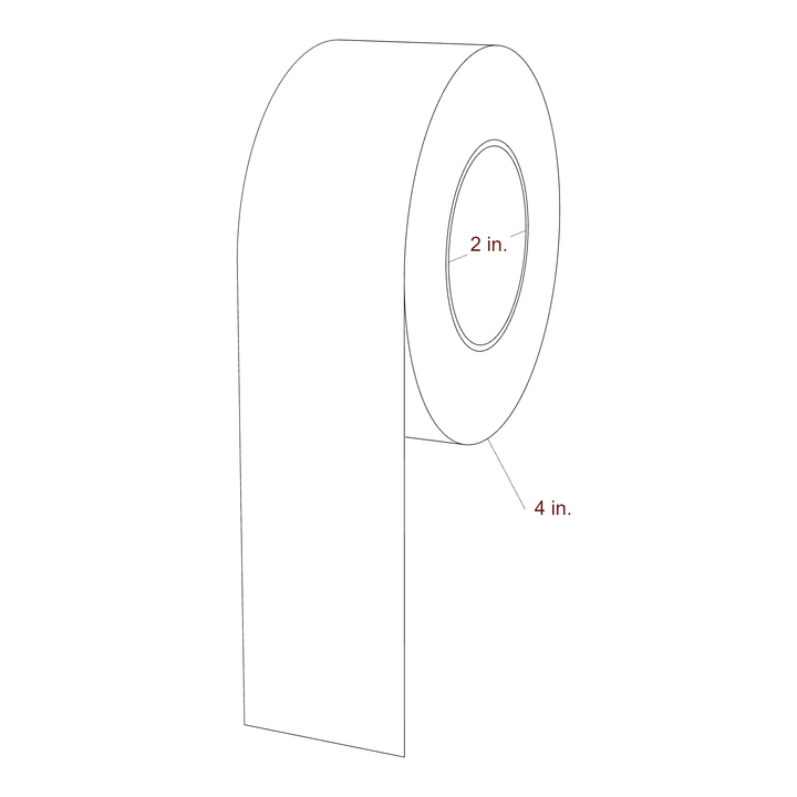 1.75" Width Continuous Roll for Epson ColorWorks & Primera Printers; 1.75" Width Continuous Label Diagram