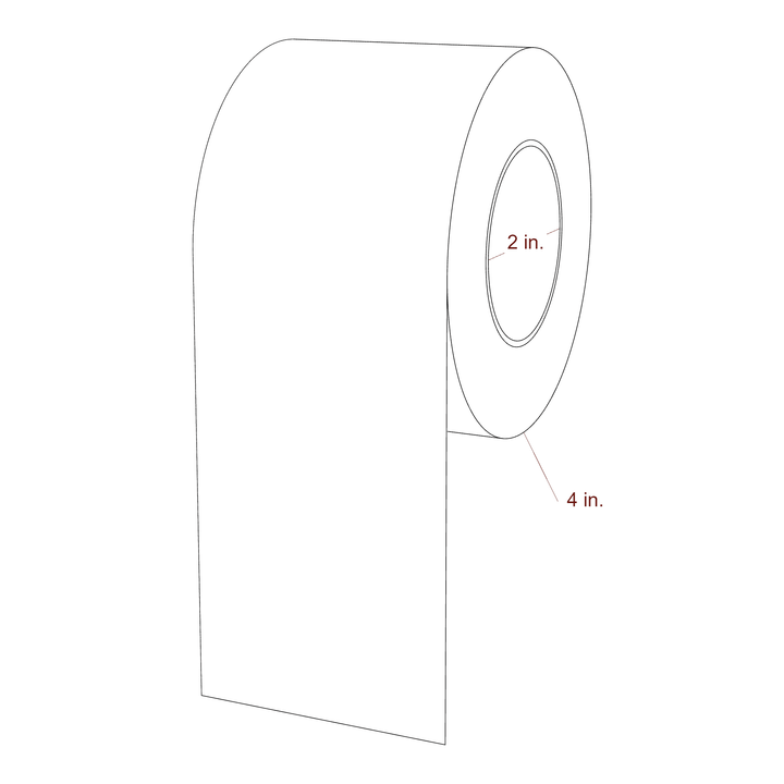 2.75" Width Continuous Roll for Epson ColorWorks & Primera Printers; 2.75" Width Continuous Label Diagram