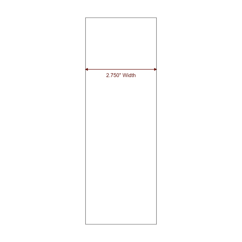 2.75" Width Continuous Inkjet Label Rolls | Fits Epson ColorWorks & Primera - Label Diagram