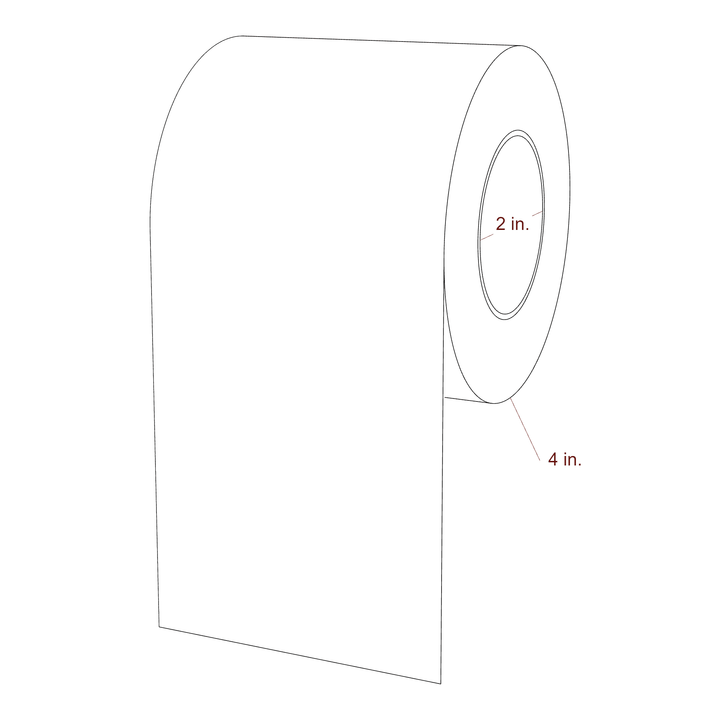 3.5" Width Continuous Roll for Epson ColorWorks & Primera Printers; 3.5" Width Continuous Label Diagram