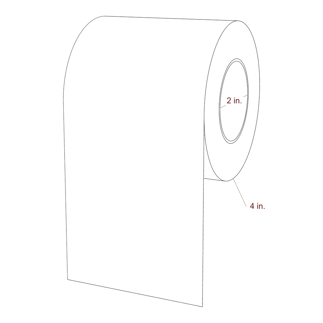 3.75" Width Continuous Roll for Epson ColorWorks & Primera Printers; 3.75" Width Continuous Label Diagram