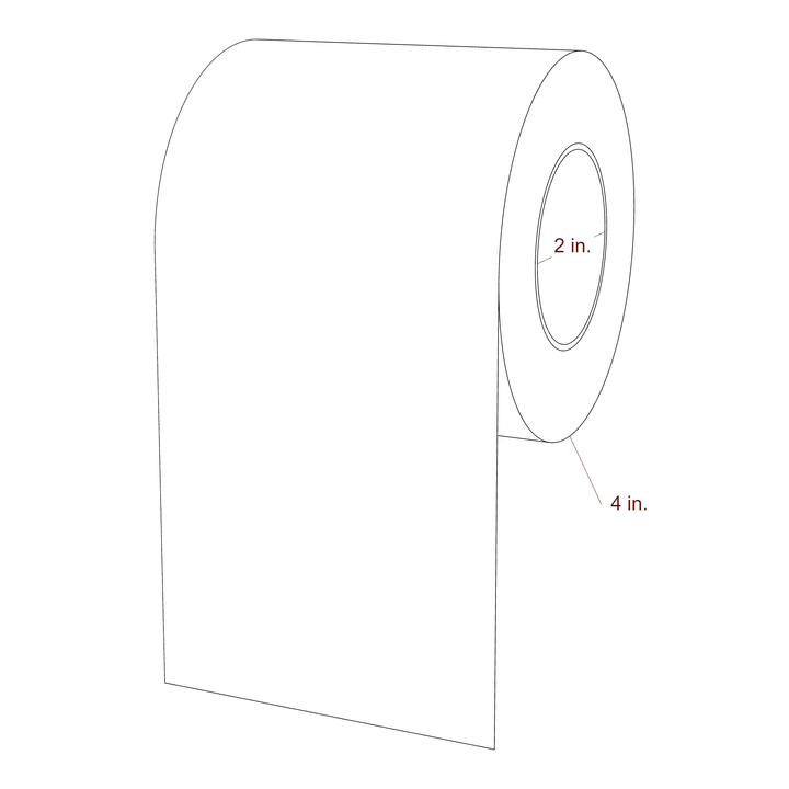 3.75" Width Continuous Roll for Epson ColorWorks & Primera Printers; 3.75" Width Continuous Label Diagram