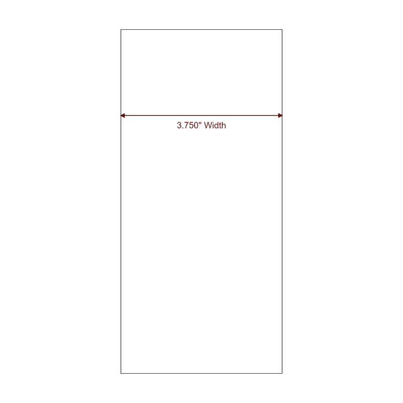 3.75" Width Continuous Inkjet Label Rolls | Fits Epson ColorWorks & Primera - Label Diagram