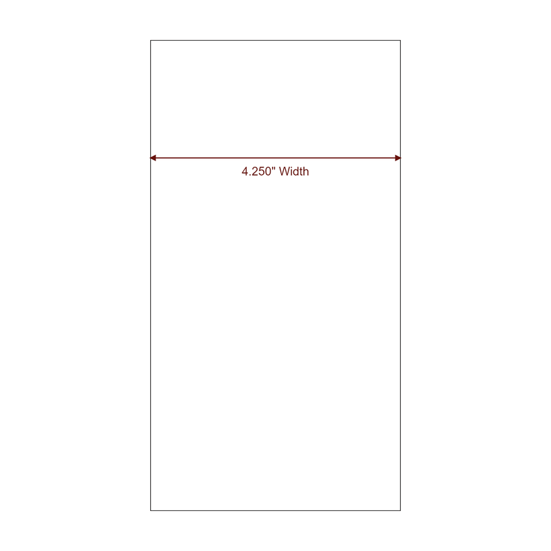 4.25" Width Continuous Inkjet Label Rolls | Fits Epson ColorWorks & Primera - Label Diagram