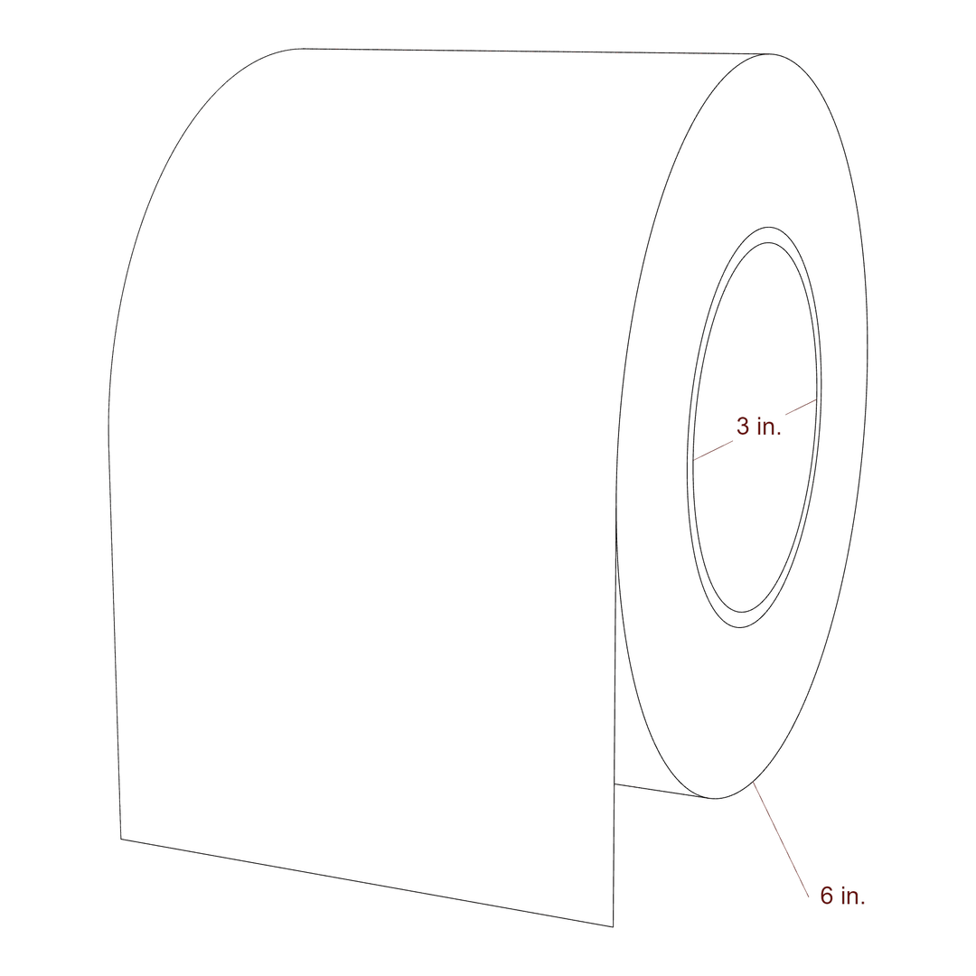 4.25" Width Continuous Roll for Epson ColorWorks & Primera Printers; 4.25" Width Continuous Label Diagram