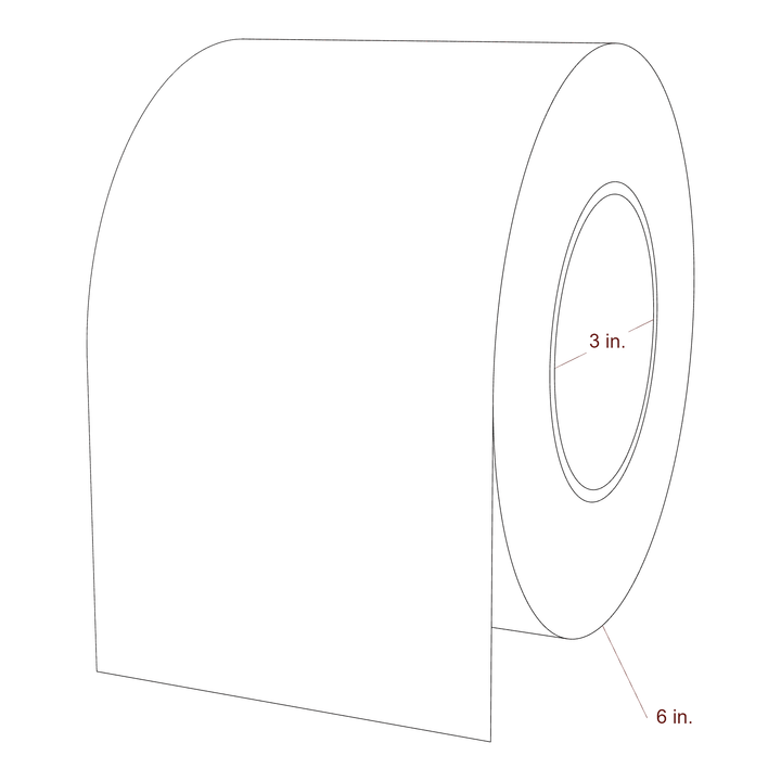 4.25" Width Continuous Roll for Epson ColorWorks & Primera Printers; 4.25" Width Continuous Label Diagram