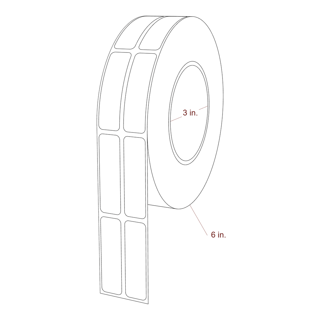 0.67" x 2.3125" Inkjet Label Rolls | 2-Up