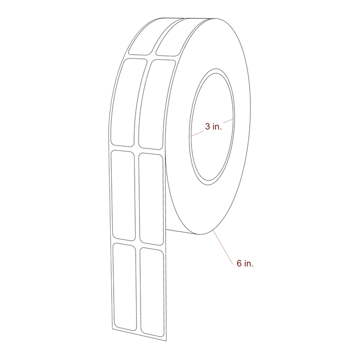 0.67" x 2.3125" Inkjet Label Rolls | 2-Up