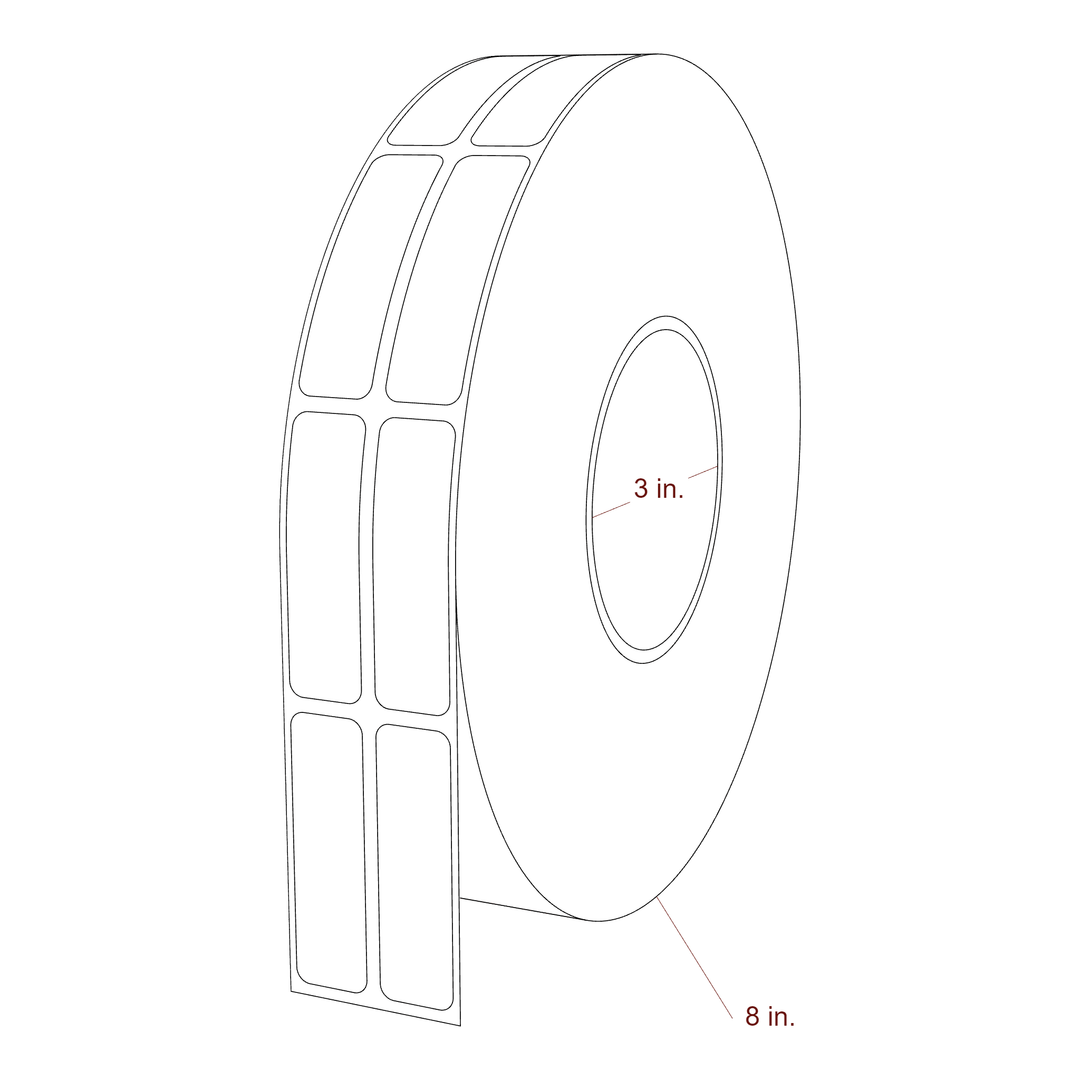 0.67" x 2.3125" Inkjet Label Rolls | 2-Up