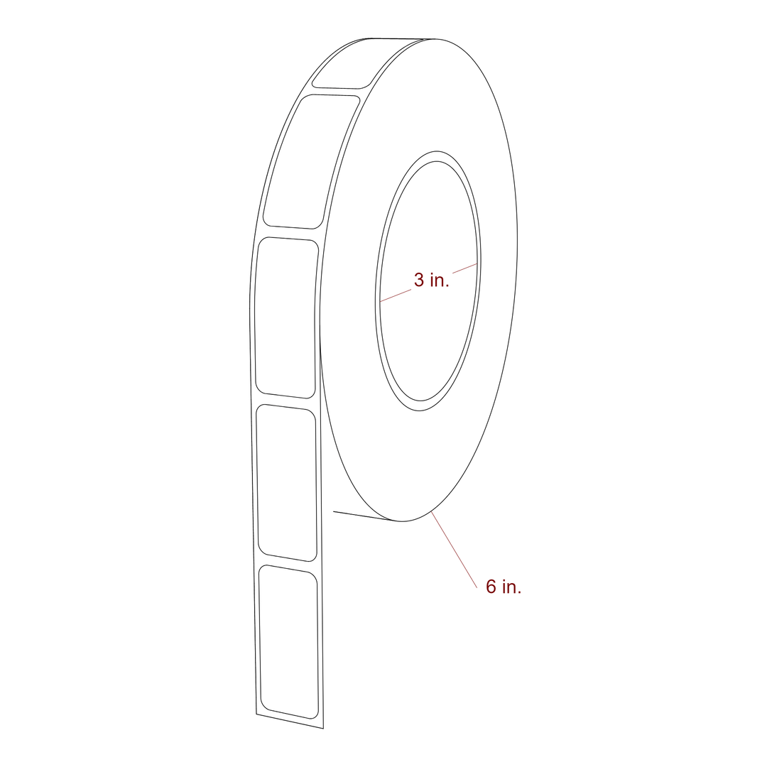 0.75" x 1.75" Rectangle Roll for Primera Printers; 0.75" x 1.75" Rectangle Label Diagram