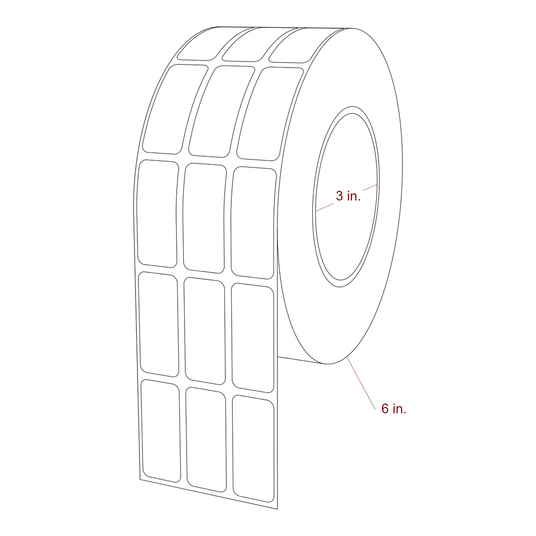 0.75" x 1.75" Rectangle Roll for Primera Printers; 0.75" x 1.75" Rectangle Label Diagram