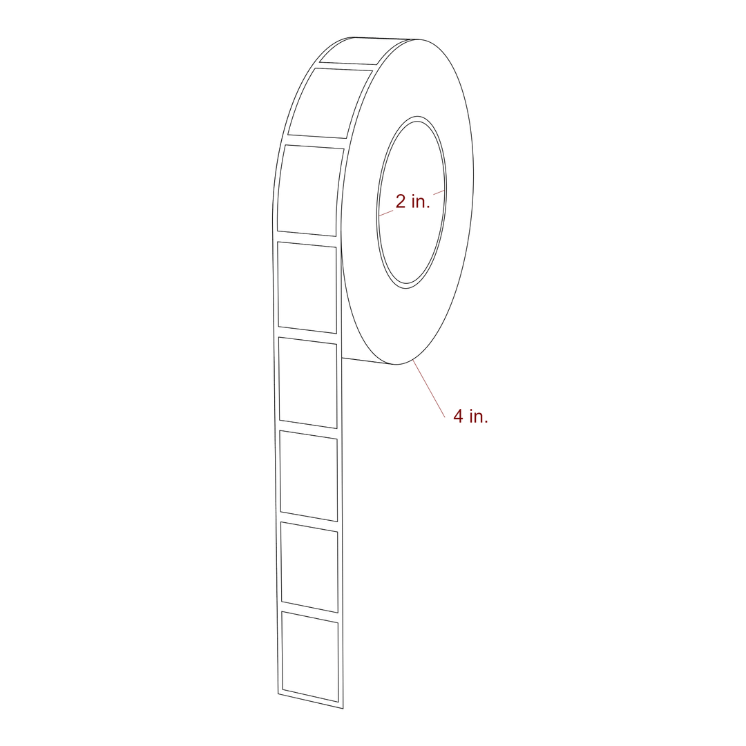 0.75" x 1" Rectangle Roll for Primera LX500 Printers; 0.75" x 1" Rectangle Label Diagram