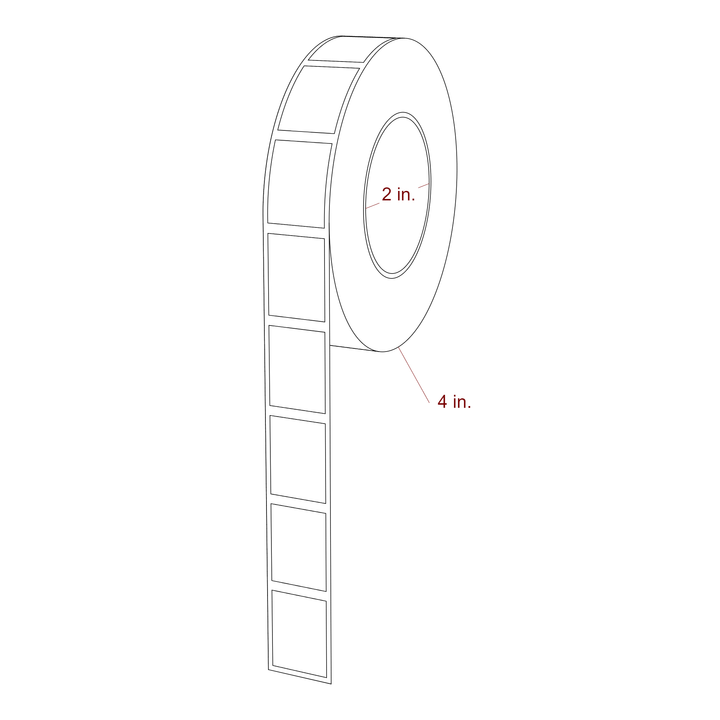 0.75" x 1" Rectangle Roll for Primera LX500 Printers; 0.75" x 1" Rectangle Label Diagram