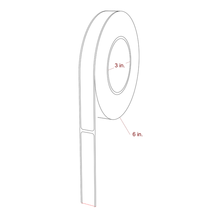 0.75" x 7.5" Rectangle Roll for Primera Printers; 0.75" x 7.5" Rectangle Label Diagram