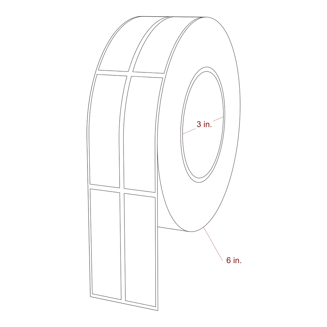 0.875" x 2.875" Rectangle Roll for Primera Printers; 0.875" x 2.875" Rectangle Label Diagram