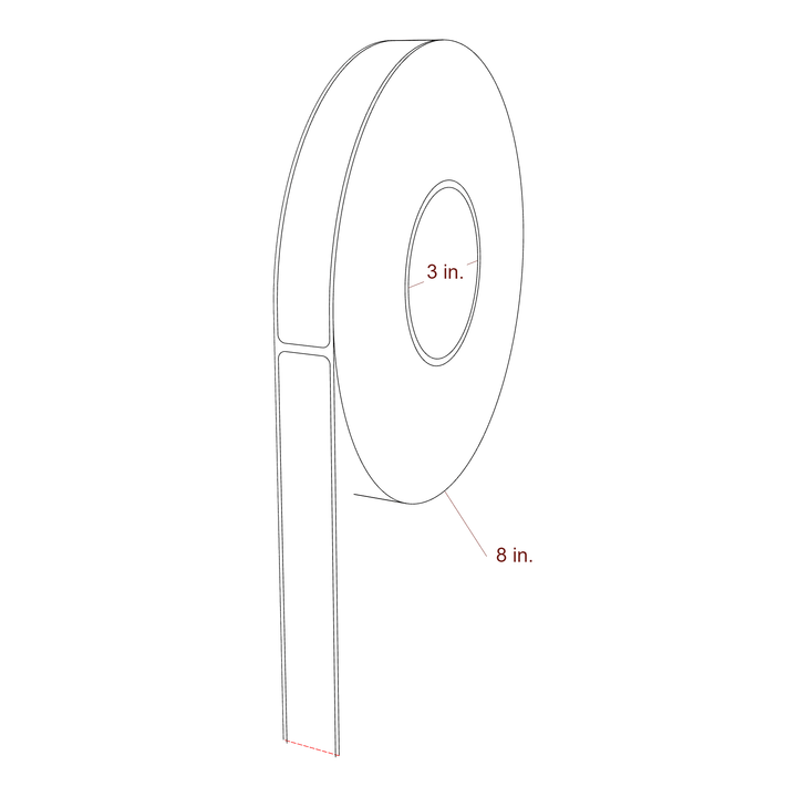 0.875" x 6.5" Inkjet Label Rolls | Fits Primera