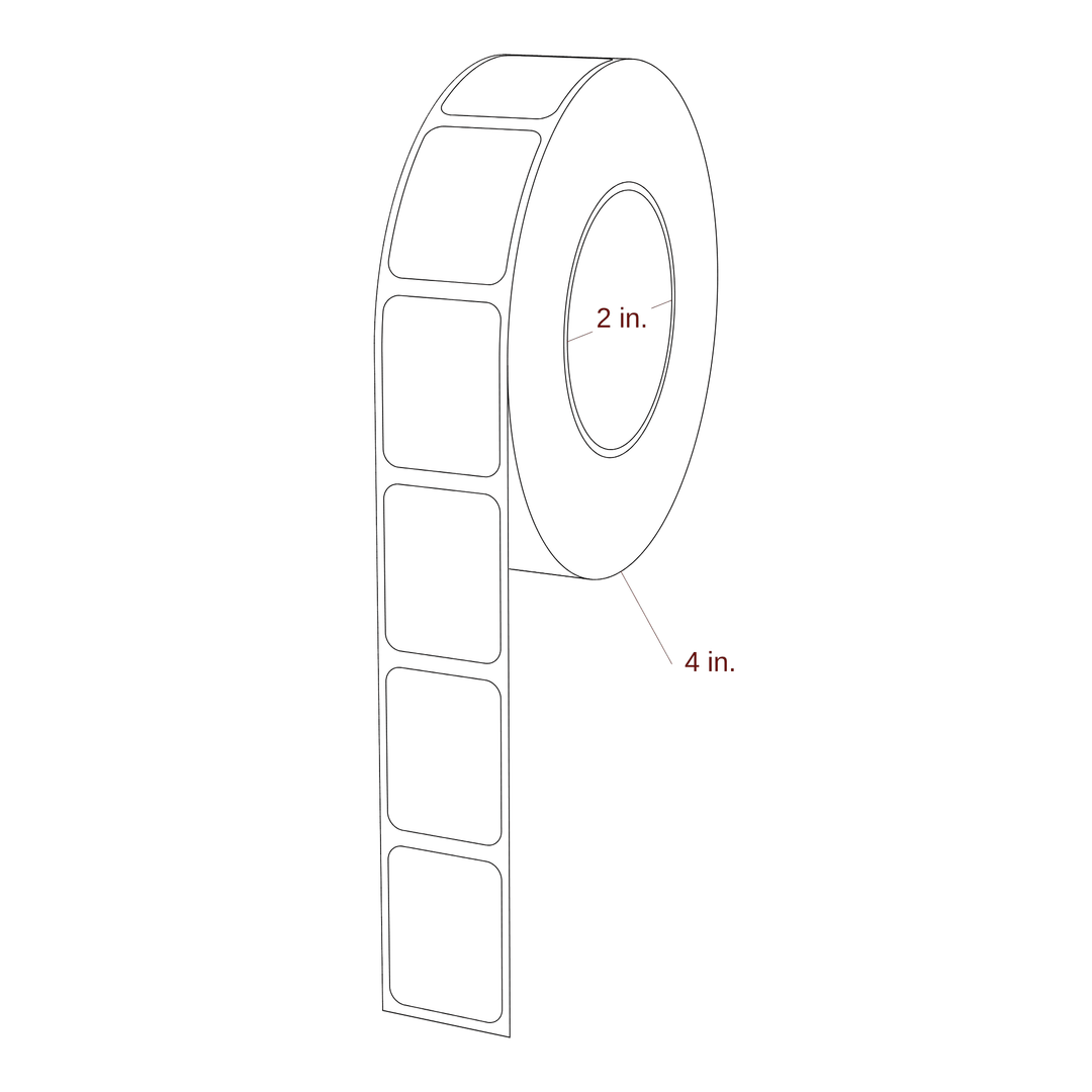 0.938" x 1.25" Rectangle Roll for Primera Printers; 0.938" x 1.25" Rectangle Label Diagram