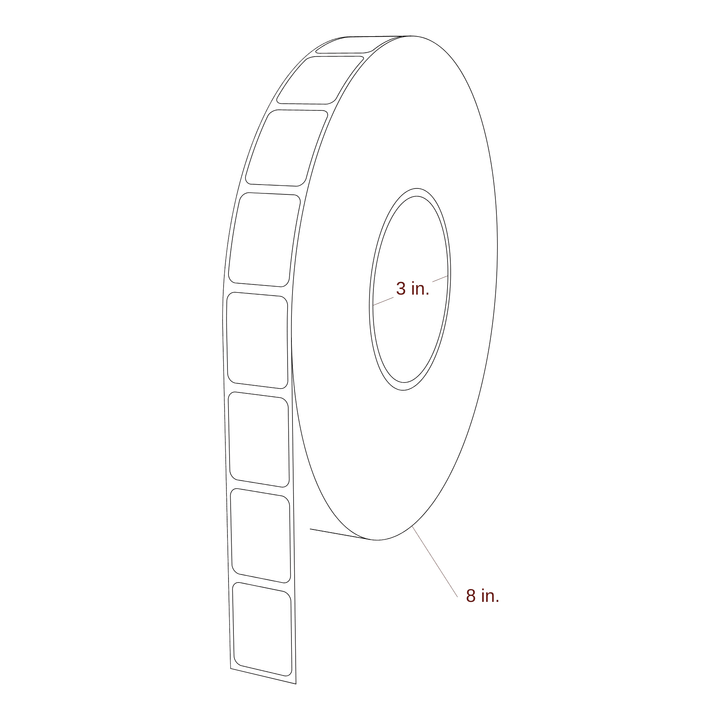 0.938" x 1.25" Inkjet Label Rolls | Fits Primera