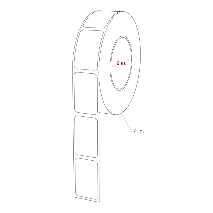 0.938" x 1.5" Rectangle Roll for Primera Printers; 0.938" x 1.5" Rectangle Label Diagram