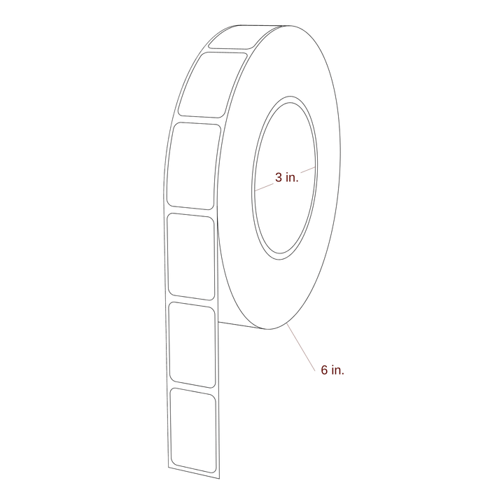 0.938" x 1.5" Inkjet Label Rolls | Fits Primera