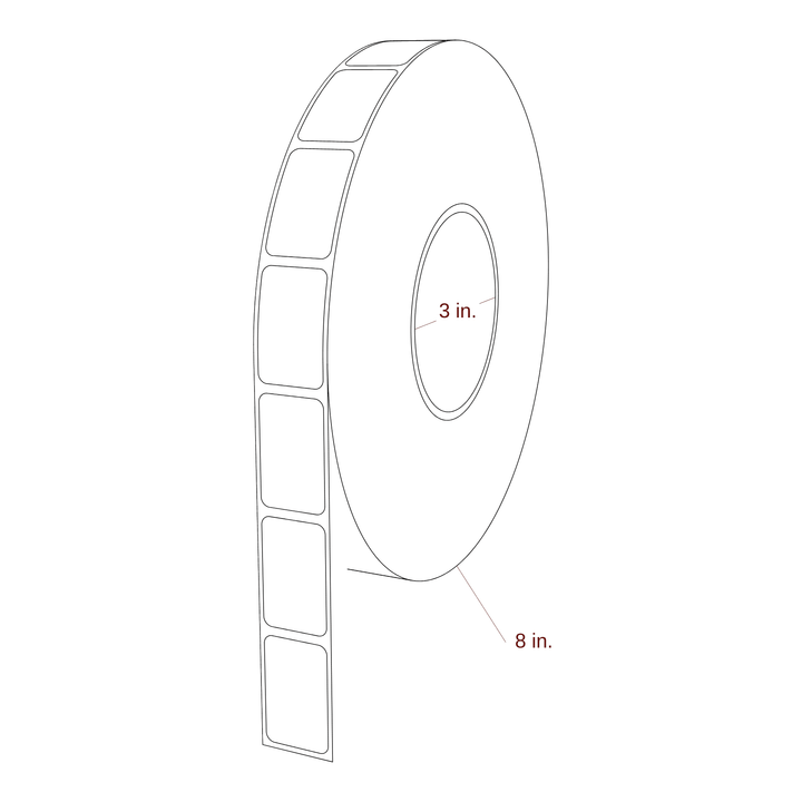 0.938" x 1.5" Inkjet Label Rolls | Fits Primera