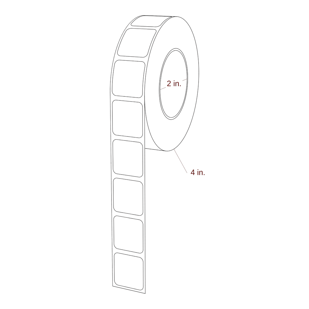 0.938" x 1" Rectangle Roll for Primera Printers; 0.938" x 1" Rectangle Label Diagram
