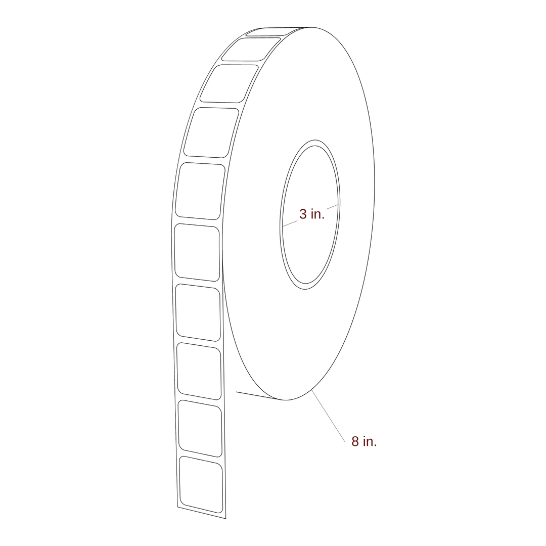 0.938" x 1" Inkjet Label Rolls | Fits Primera