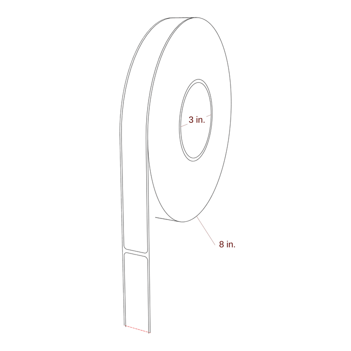 0.938" x 10" Inkjet Label Rolls | Fits Primera