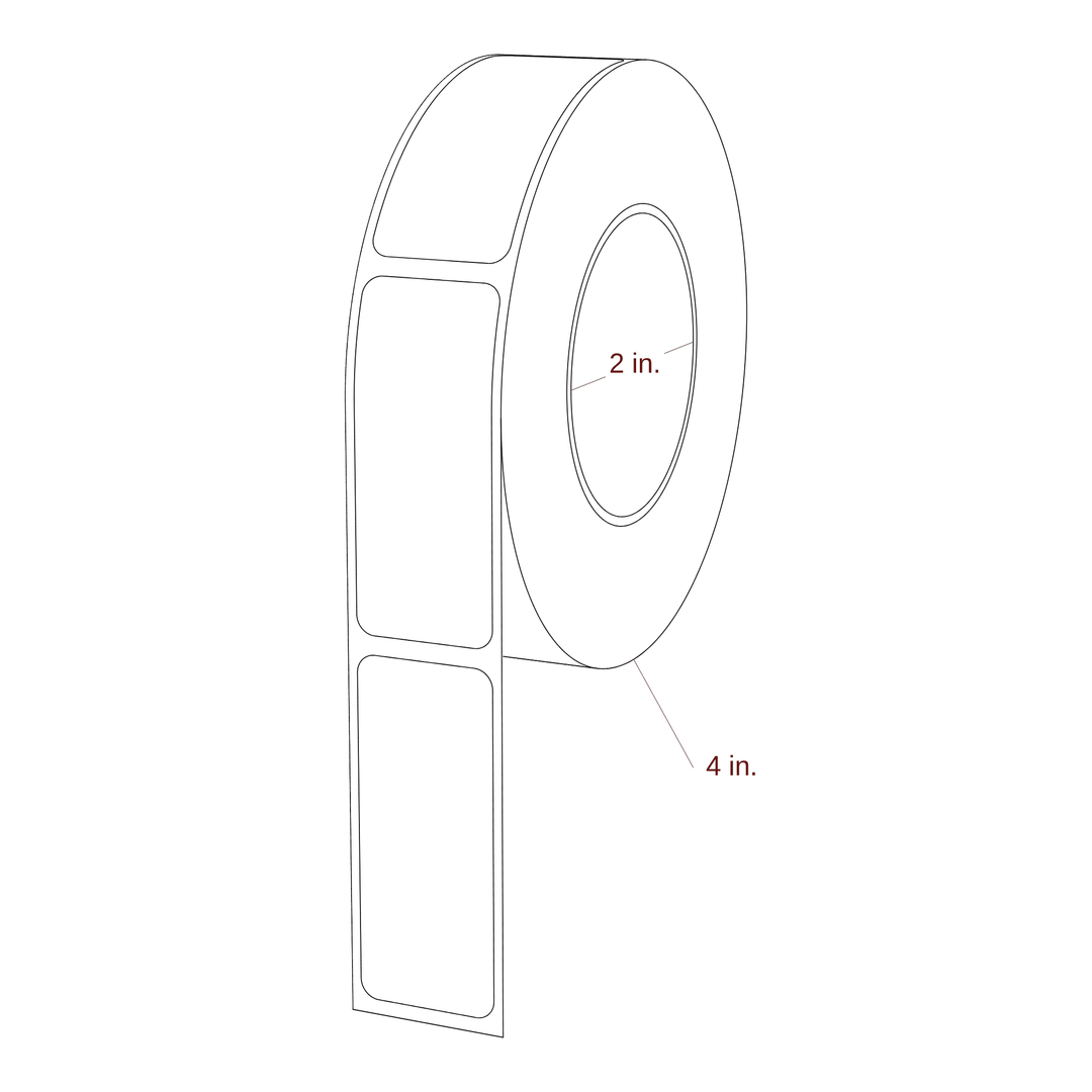 0.938" x 2.25" Rectangle Roll for Primera Printers; 0.938" x 2.25" Rectangle Label Diagram