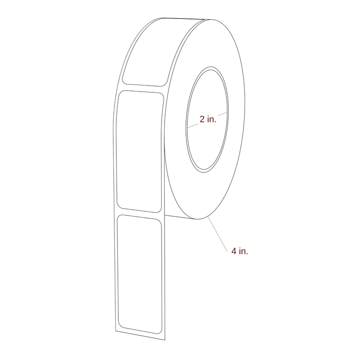 0.938" x 2.25" Rectangle Roll for Primera Printers; 0.938" x 2.25" Rectangle Label Diagram