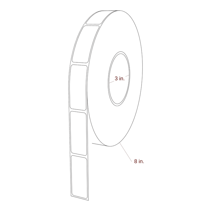 0.938" x 2.25" Inkjet Label Rolls | Fits Primera