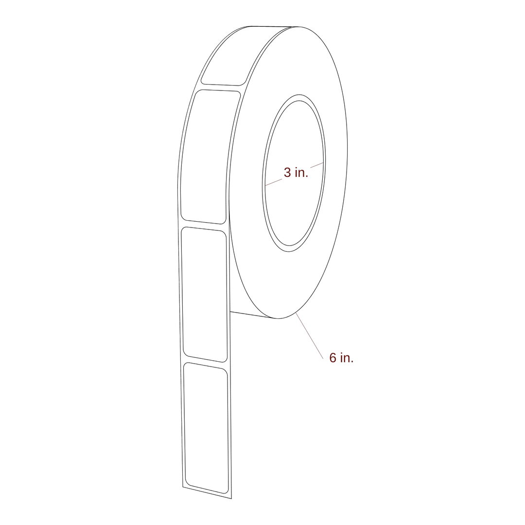 0.938" x 2.5" Inkjet Label Rolls | Fits Primera