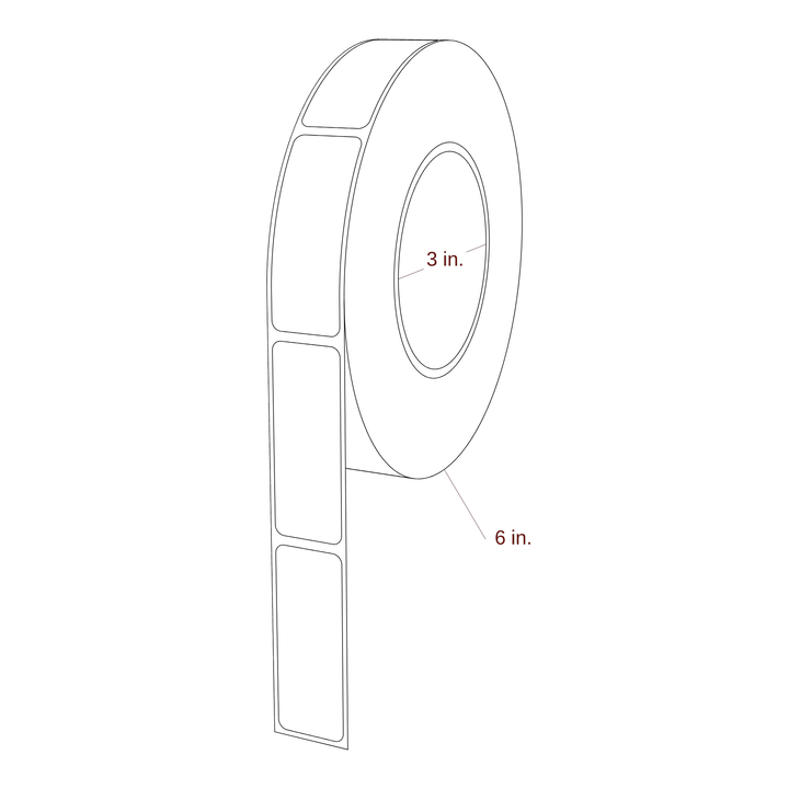 0.938" x 2.5" Inkjet Label Rolls | Fits Primera