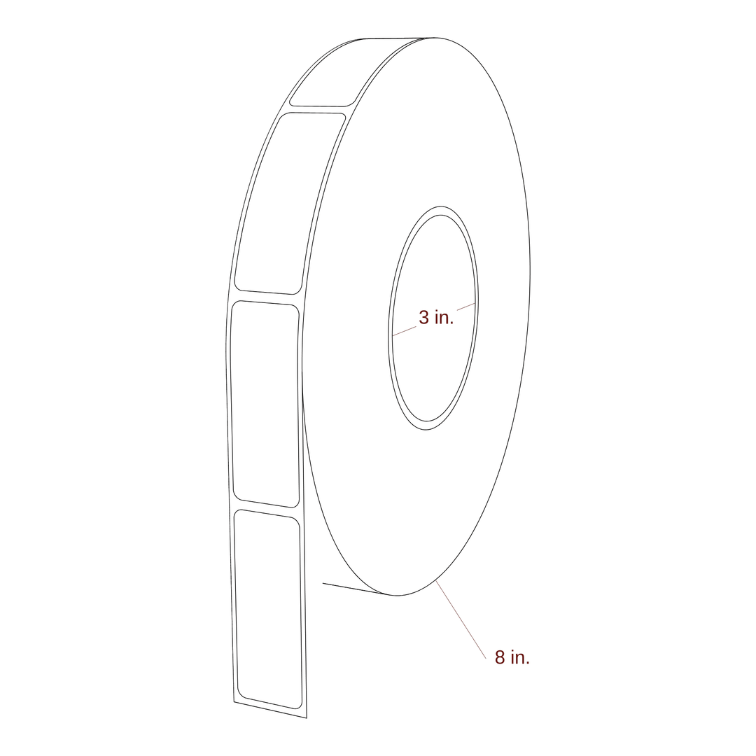 0.938" x 2.5" Inkjet Label Rolls | Fits Primera