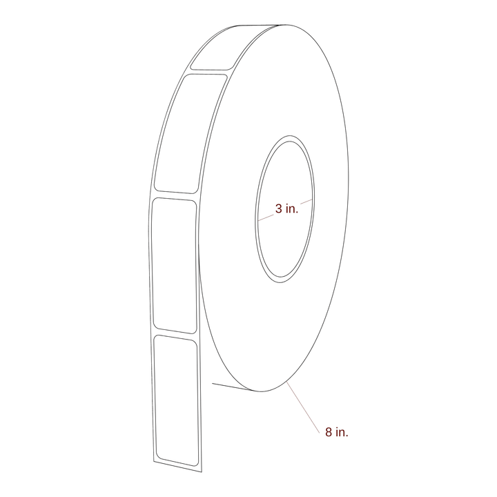 0.938" x 2.5" Inkjet Label Rolls | Fits Primera