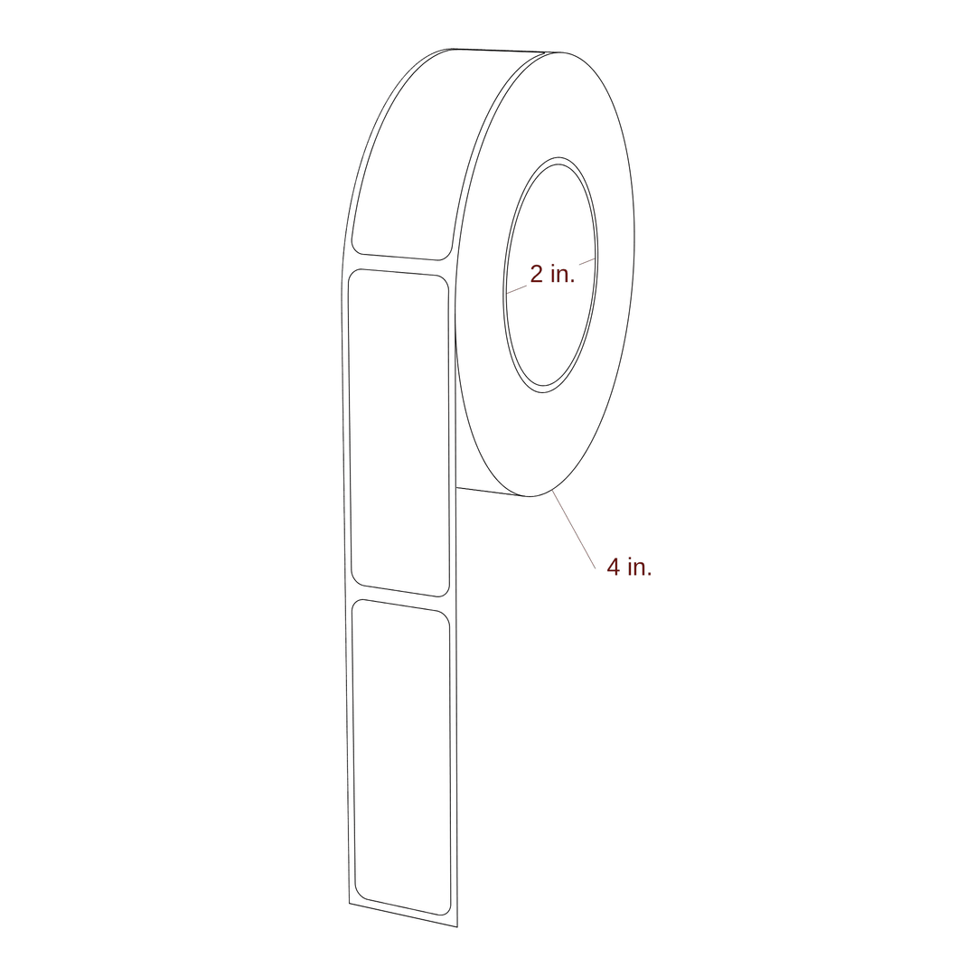 0.938" x 2.75" Rectangle Roll for Primera Printers; 0.938" x 2.75" Rectangle Label Diagram