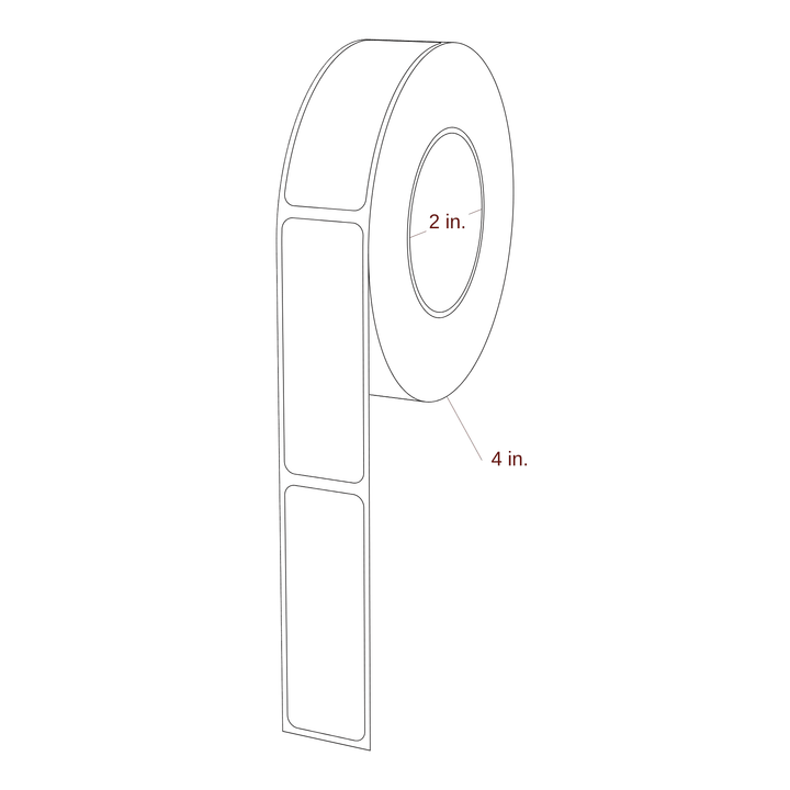 0.938" x 2.75" Rectangle Roll for Primera Printers; 0.938" x 2.75" Rectangle Label Diagram