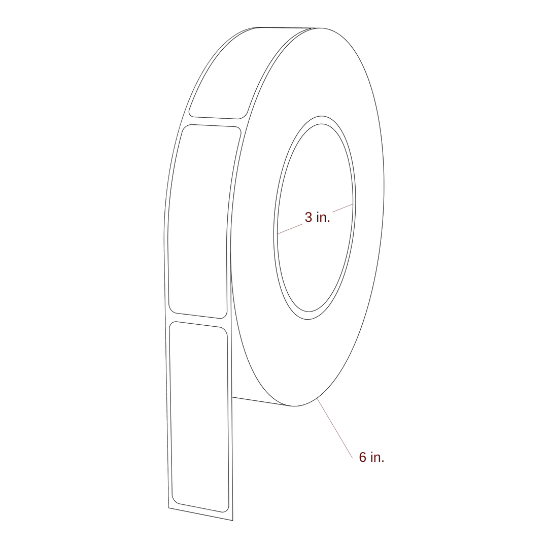 0.938" x 2.75" Inkjet Label Rolls | Fits Primera