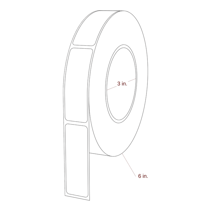 0.938" x 2.75" Inkjet Label Rolls | Fits Primera