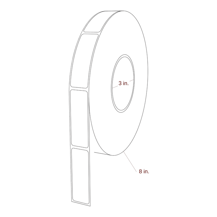0.938" x 2.75" Inkjet Label Rolls | Fits Primera