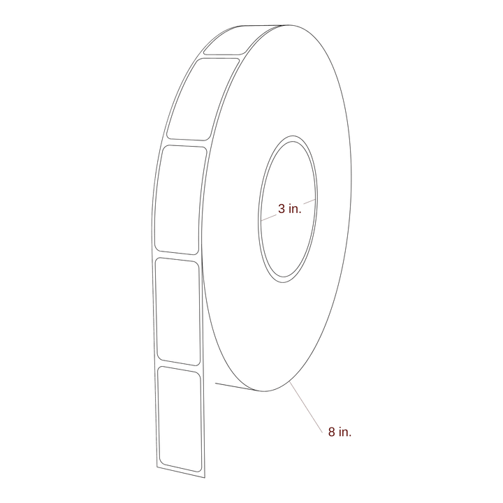0.938" x 2" Inkjet Label Rolls | Fits Primera