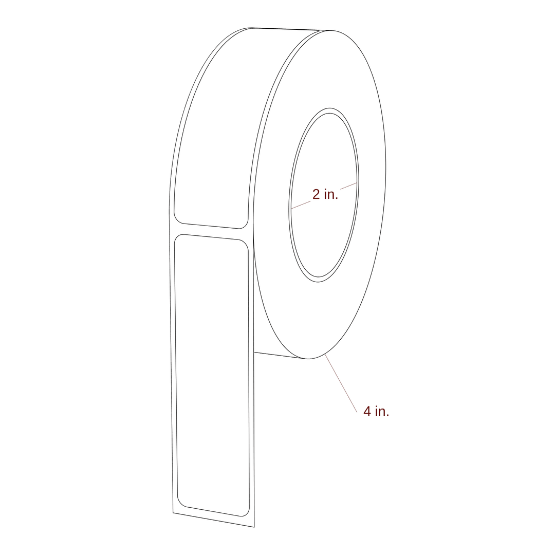0.938" x 3.25" Rectangle Roll for Primera Printers; 0.938" x 3.25" Rectangle Label Diagram