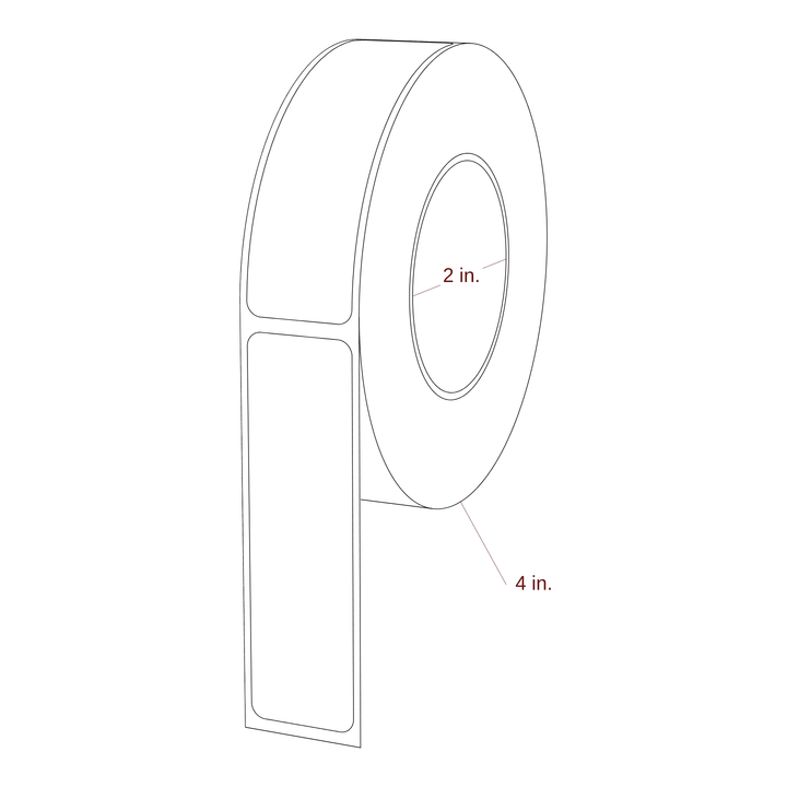 0.938" x 3.25" Rectangle Roll for Primera Printers; 0.938" x 3.25" Rectangle Label Diagram